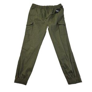 Brooklyn Cloth Cargo Jogger Men's XL (36x32) Army Green Drawstring NWT Stretch